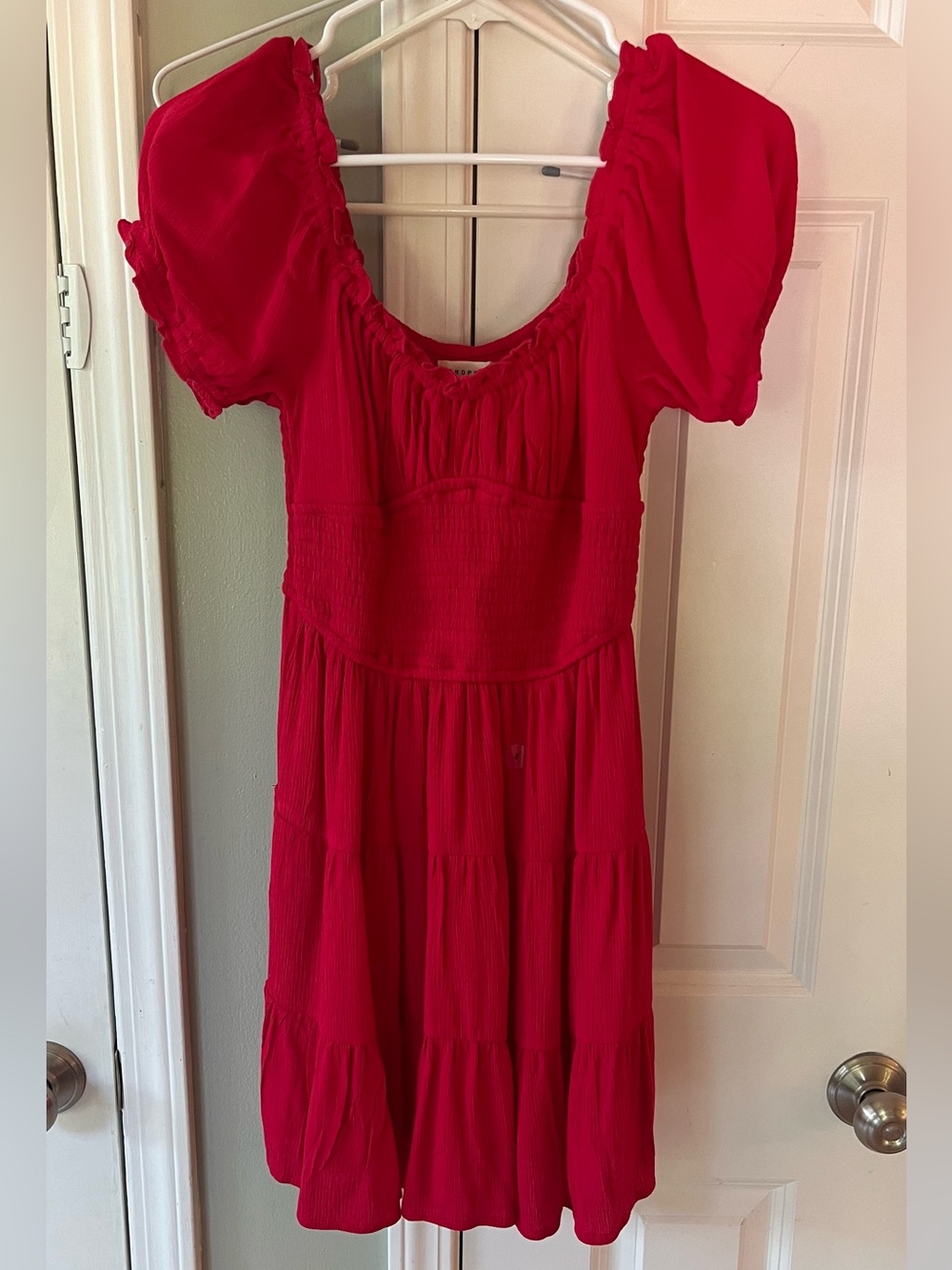 Aeropostale Pink Smocked Bodice Babydoll Dress- size small